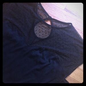 Illusion lace tee